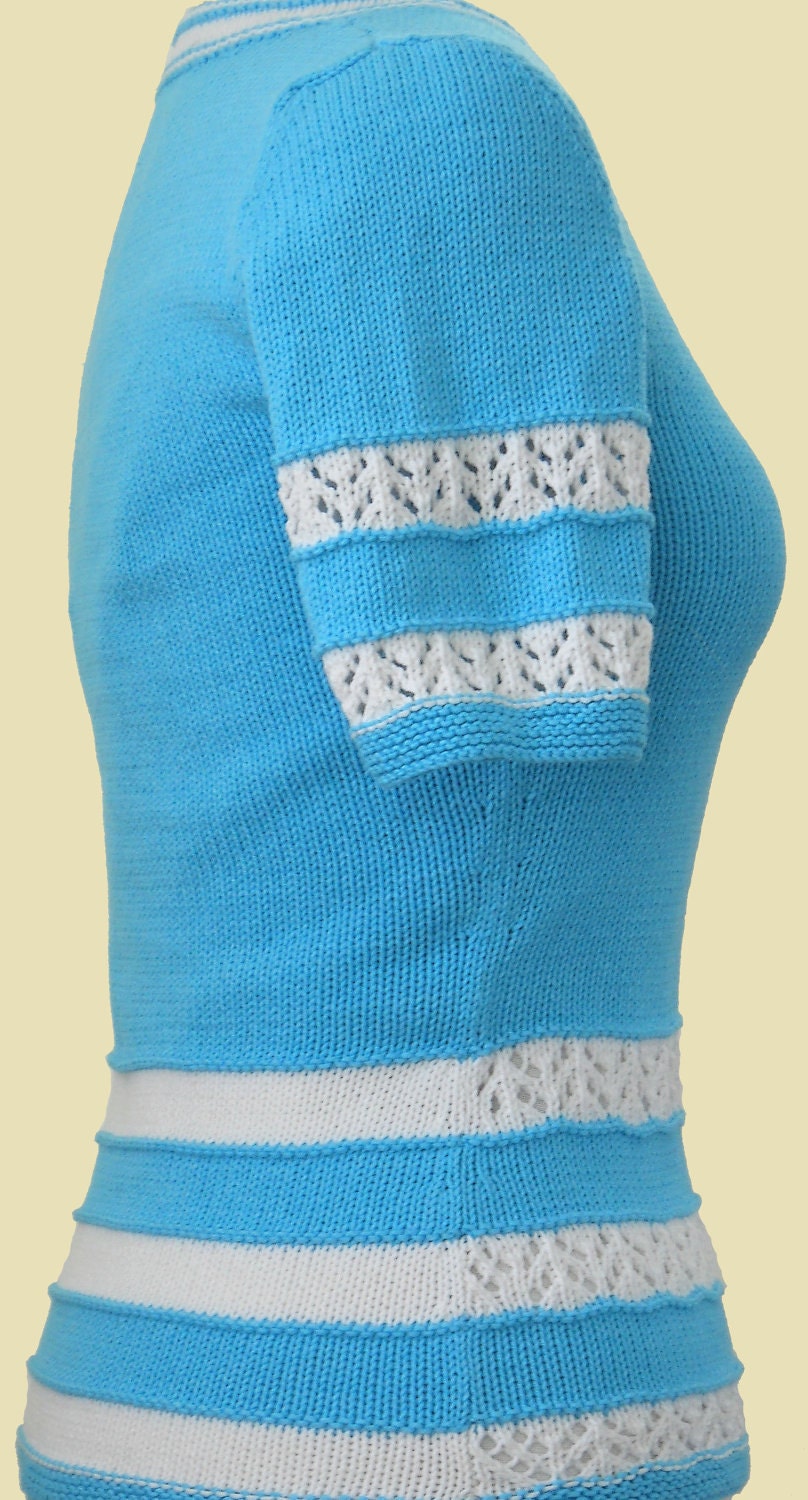 ON SALE 30% OFF Knitted summer shirt "Turquoise"