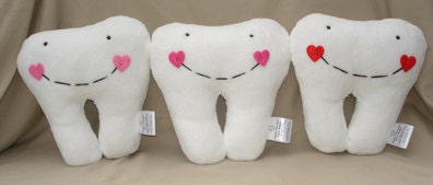 Toothy the Tooth Fairy Pillow Girls - Heart Cheeks
