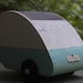 Bird House Trailer - Tear Drop birdhouse - Blue/White teardrop birdhouses