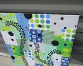 decoupage & acrylic mixed media original painting 16"x20"