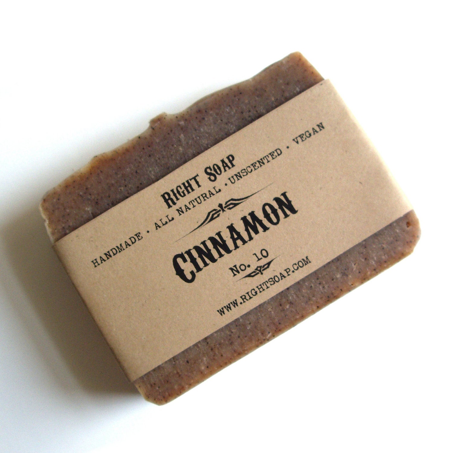 Cinnamon Soap - All Natural Soap, Vegan Soap, Unscented Soap, Handmade Soap, Fragrance Free Soap, Cold Process Soap