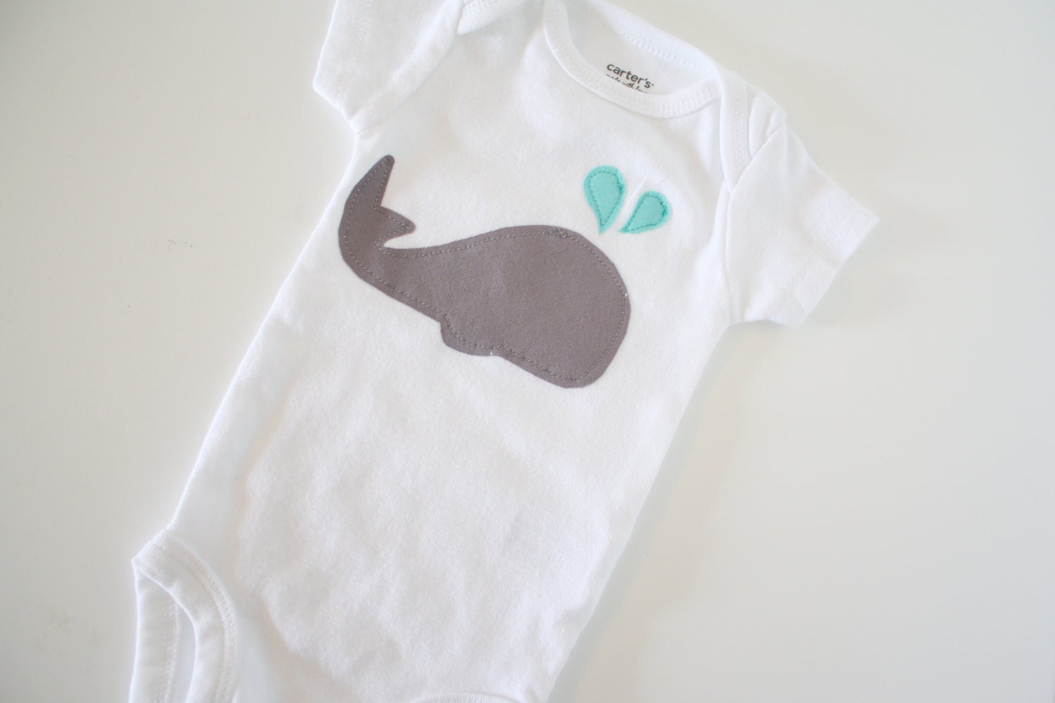 Whale Onesie Bodysuit - Gender Neutral Baby Clothing - Sizes Newborn to 12 Month