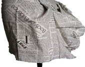 Steampunk fashion, Steampunk costume, Bustle Skirt, Steampunk Newsprint Bustle - Made to order
