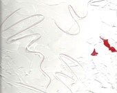 Original Acrylic - Jennifer Love Artwork Abstract White Red art painting White Palette  OOAK SFA EBSQ