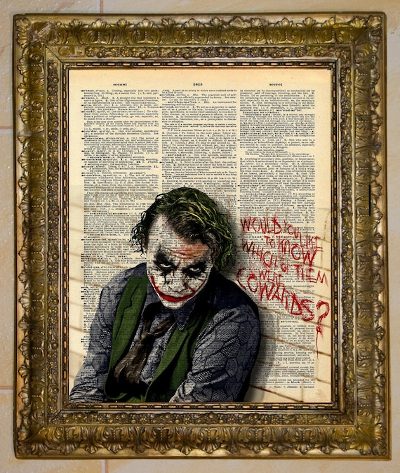 The Joker Heath Ledger Dictionary Art