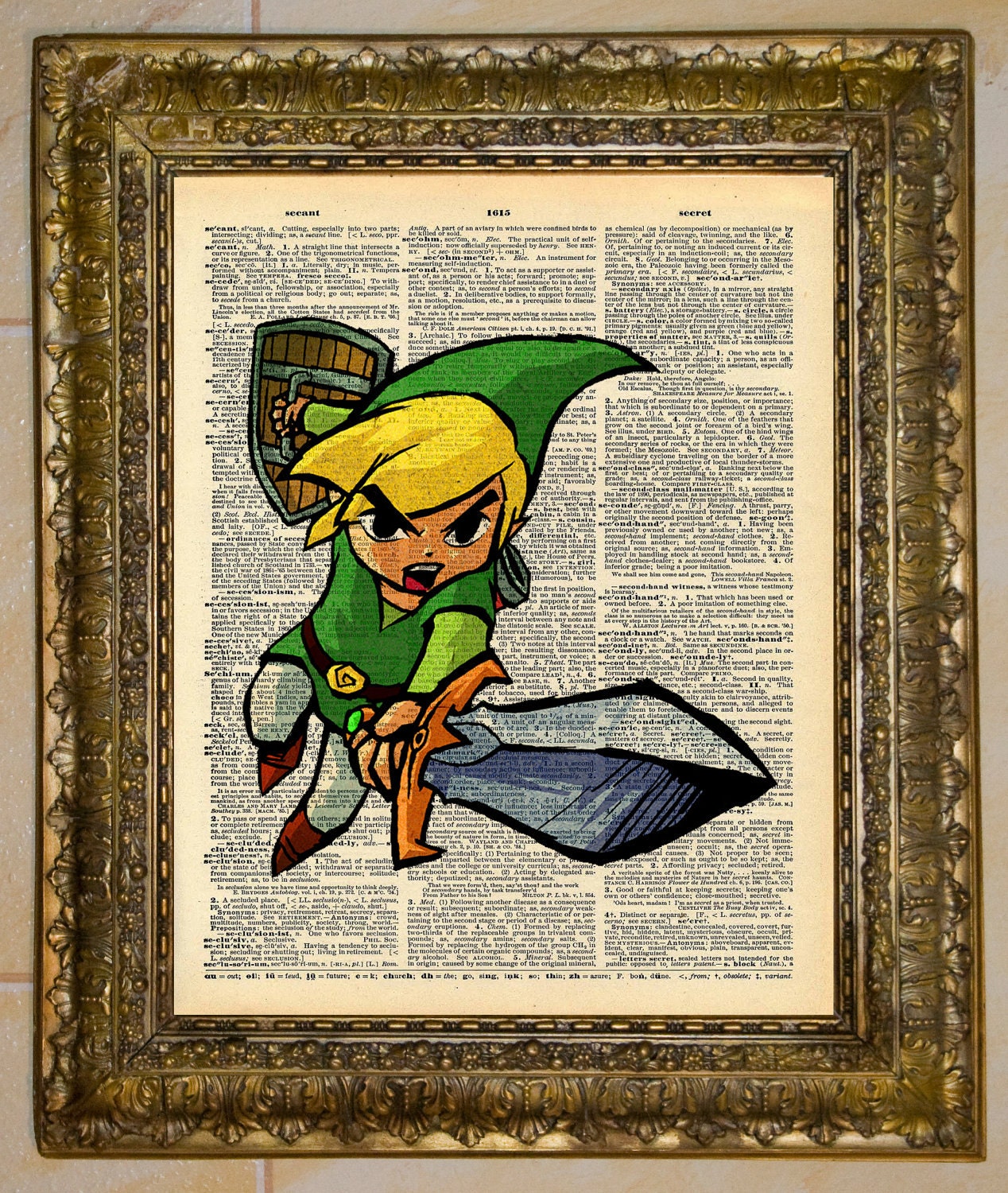 Legend of Zelda Link Dictionary Art