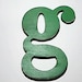 Wooden letter "g" lower case, nursery letters, wall hanging, wood letter, alphabet, letters, vintage, cottage chic, painted Moss Green