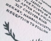 Custom Wedding Invitation Rubber Stamp // Saint John Laurel