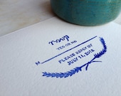 Custom RSVP Rubber Stamp // "Prince" Laurel
