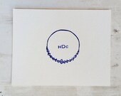 Wythe Laurel Monogram Stamp and Notecards