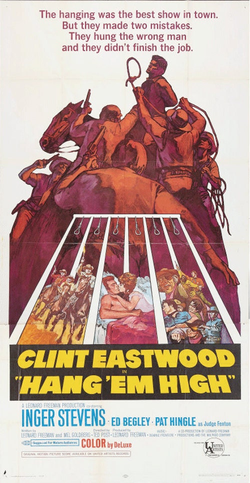 Hang 'Em High, 1968 US Three Sheet (41" X 81") Original Vintage Movie Poster