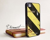 iPhone 5 case, iPhone 4 case, iPhone 4s case, case for iPhone 4, yellow and black stripes B068