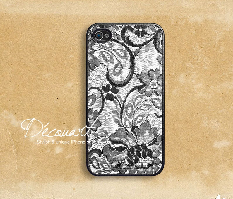 iPhone 5 case, Lace iPhone 4 case, iPhone 4s case, case for iPhone 4, floral lace B134