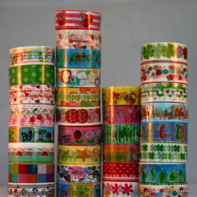 Cute Kawaii Deco Tape - 4 rolls - Colorful fun