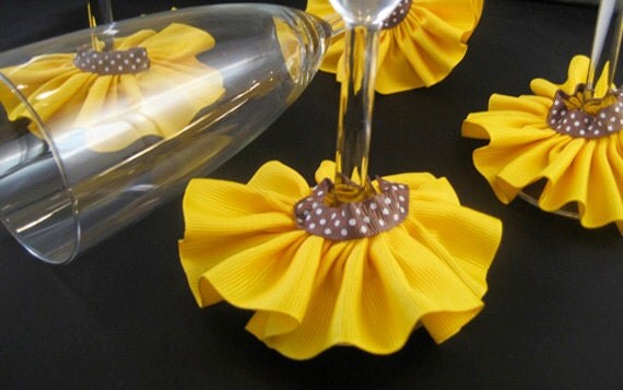 Sunflower Wine Skirts - Charms - Set of 4 Il_570xn
