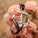 anchor bracelet,retro anchor pendant bracelet,brown true leather bracelet---B001