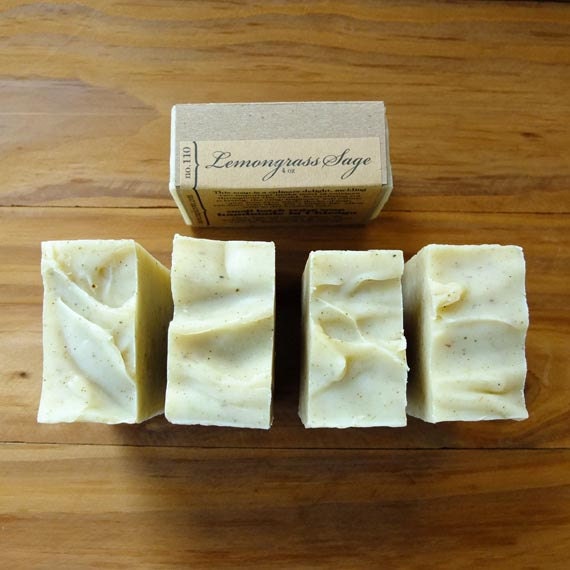 Lemongrass Sage Soap w/ Ground Sage - Vegan Organic Sustainable