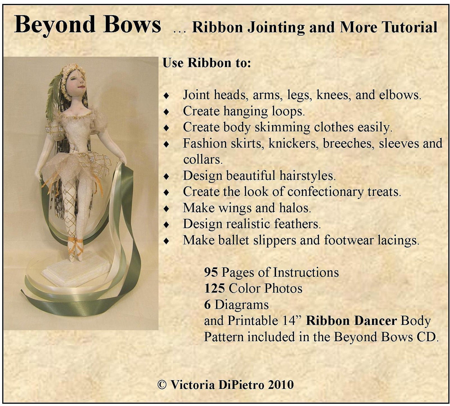 Beyond Bows ... Ribbon Jointing and More Tutorial on CD