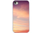 Iphone case - pink sky Iphone 4 4s and 5 case - dramatic sky - girly phone case accessory - hard iphone cover - cell phone hard case