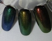 Phoenix Dragon Unicorn Duochrome Color Shifting Mythological Top Coat Trio Custom Nail Polish 5mL each