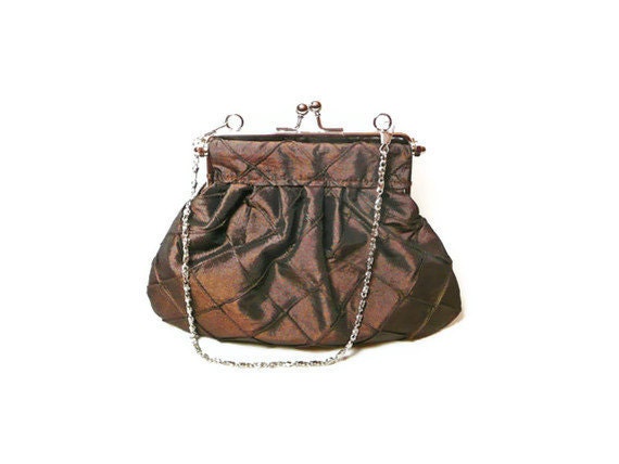 Brown Purse Taffeta Wedding Chicago Fine Threads Special Occasion Purse