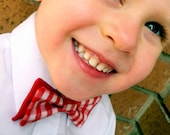 MANY colors- Bow Ties- Newborn Boy, Toddler, Child - Gingham Plaid Country (DOUBLE Bow) Adjustable)