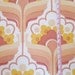 Super Cute Pink Vintage Wallpaper Roll - Yellow Flower Retro Pattern 1970s Europe - A Full Roll 10m