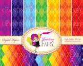 Buy 2 get 1 Free - 8 Papers Colorful digital backgrounds Rainbow background paper pack DIY layout images Personal & Commercial Use pf00001-7