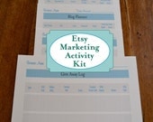 Etsy Seller Business Organizer Printable: Marketing Activity Organizer - 4 PDFs