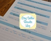 Etsy Seller Organizer Printables: Business Results Logs - 5 Printable PDFs IMMEDIATE DOWNLOAD