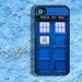 Dr Who Tardis iPhone 4 case, iPhone 4s case, case for iPhone 4. Black or white.Includes a screen protector for free