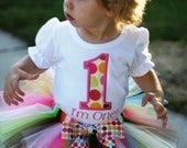 Personalized Multi Dots Birthday Number Tutu Outfit