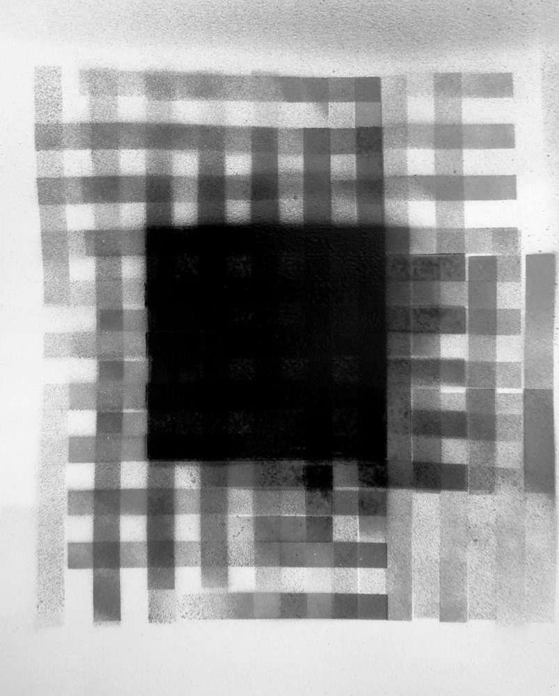Original modern geometric fine art Painting on paper, 11"X14"
