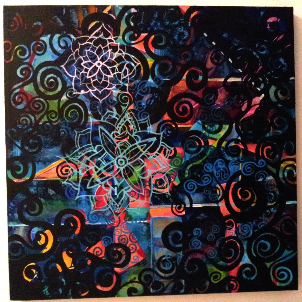 Multicolored Acrylic Abstract Painting