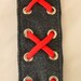 Jeans bracelet, dark grey, red