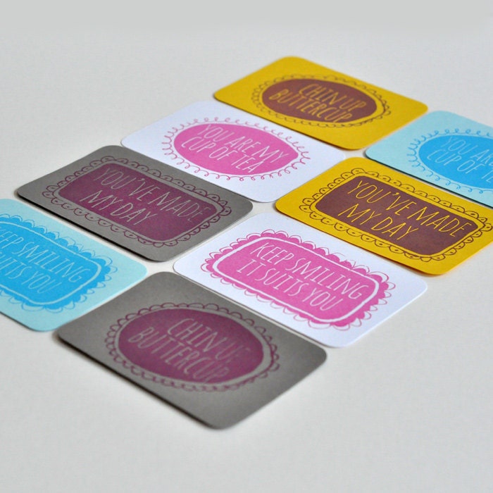 Random Notes of Appreciation - Box of Hand Printed Notecards