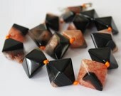 Stunning Black&Orange Agate Chunks...