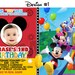 Mickey Mouse Clubhouse Birthday Party Photo Invitations - Printable