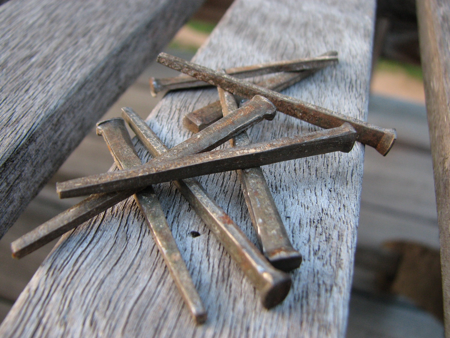 25 Salvaged Square Nails - Reclaimed Nails - Old Nails - Cut Nails