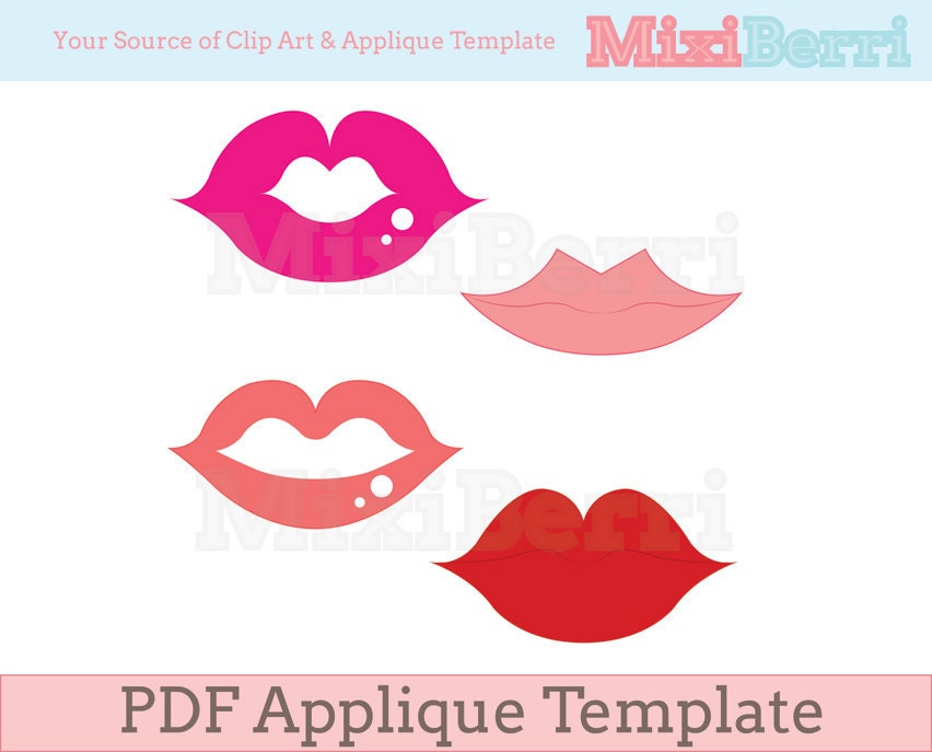 template of lips