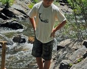 Boys illustrated whale tee size XS SALE