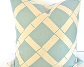 PILLOW COVER  20x20 Throw Pillow Covers Spa Blue 20 x 20  Decorative Pillows lattice