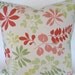 SALE CORAL PILLOW Cover 18x18 Decorative Throw Pillows Pink Green 18 x 18 Floral Throw Pillow Covers