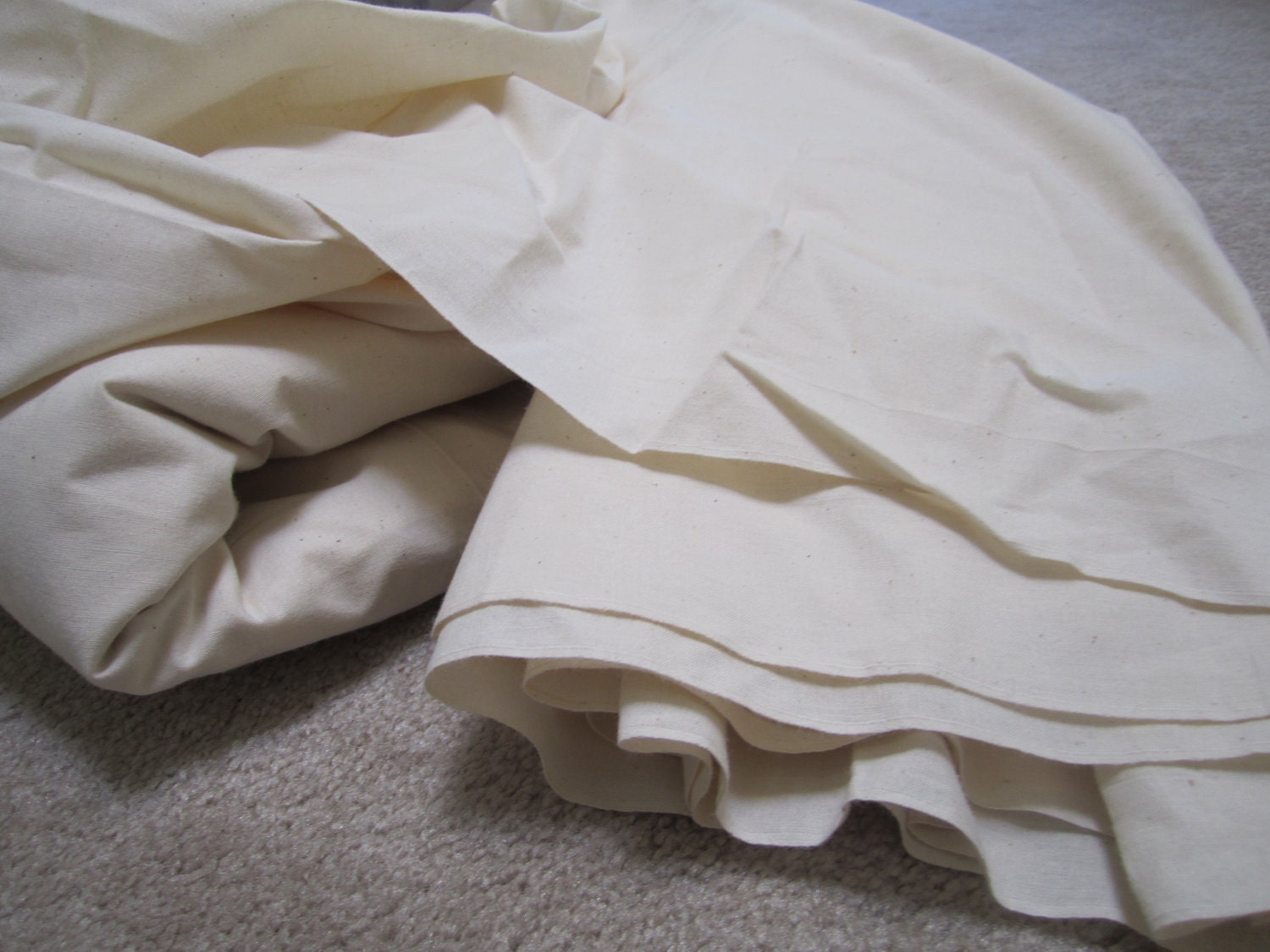 Unbleached Muslin- bty 50" wide 100% cotton