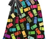 Doctor Who inspired Multi-colored TARDIS fluffy skirt