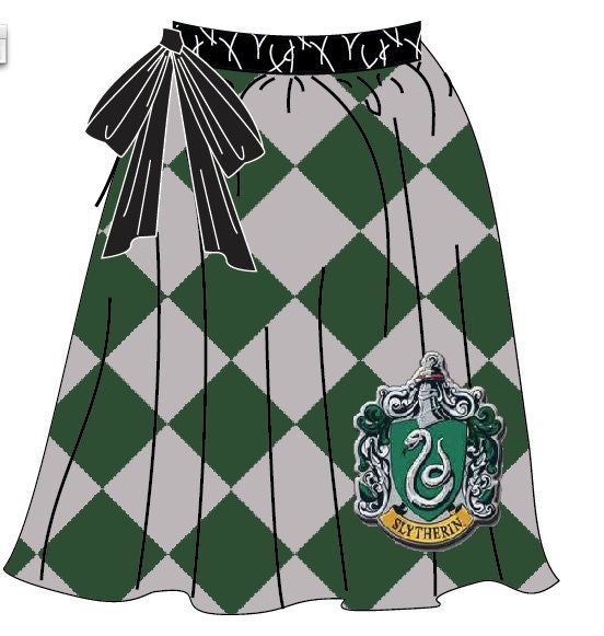 Slytherin inspired fluffy skirt