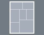 Digital Template, Photo Collage, Storyboard Template - 8.5 x 11 - No.5