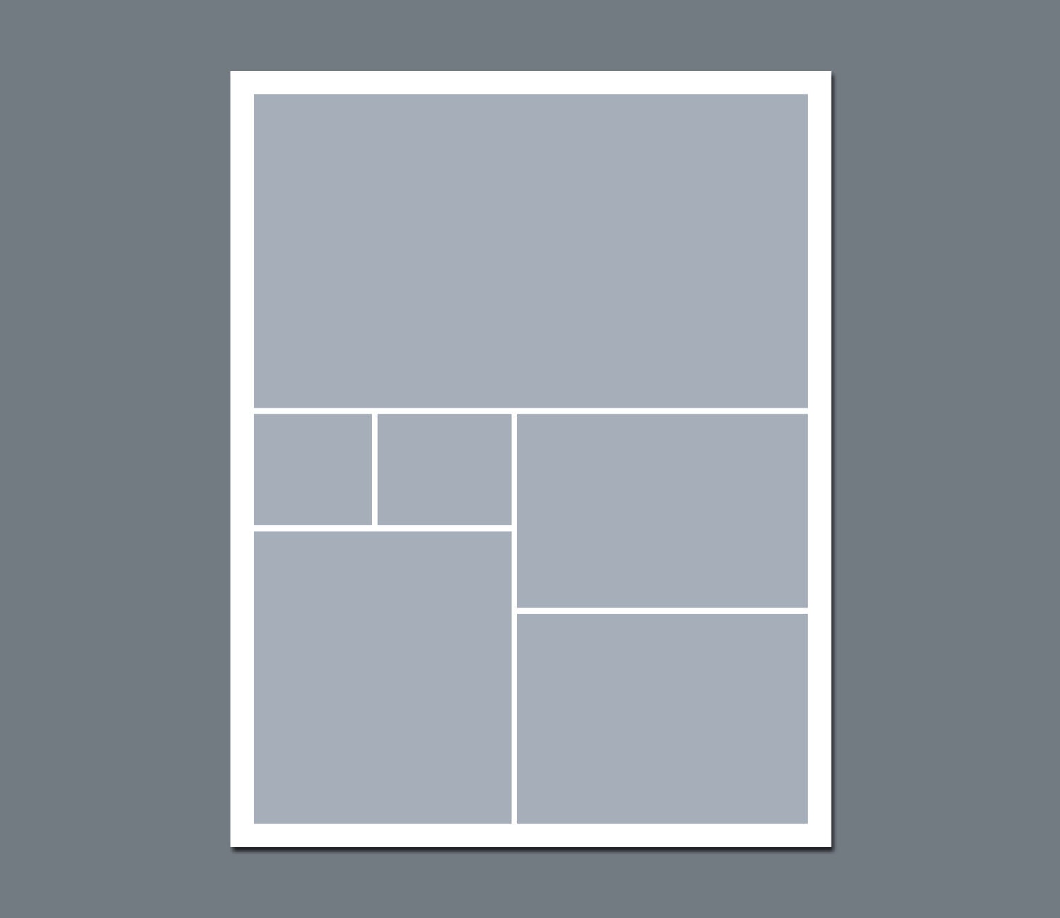 Digital Template, Photo Collage, Storyboard Template, Photographers Template - 8.5 x 11 - No.8