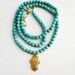 Filigree Hamsa necklace, turquoise necklace, gold necklace, hamsa hand, hamsa jewelry, gold hamsa pendant, chunky turquoise necklace