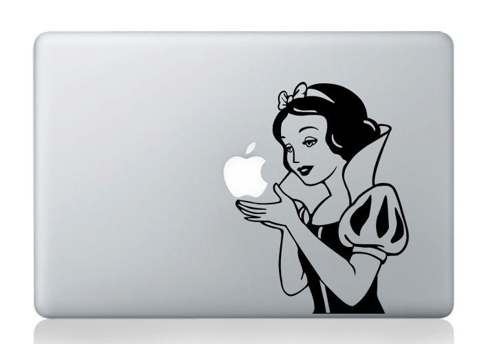 Snow White--Macbook Decal Mac book Stickers Macbook Decals Apple Decal for Macbook Pro / Macbook Air / iPad / iPad2 / ipad3/ iPhone 4/4S